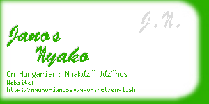 janos nyako business card